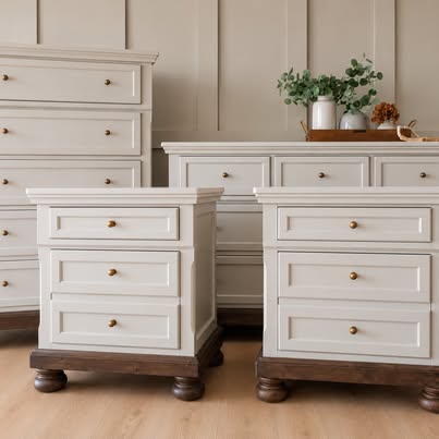 Stunning Large Dresser, Oversized Nightstands, Chest - Set of 4 - Bedroom Set | Retrodern, Longwood FL