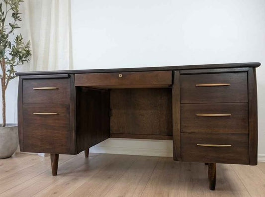 Mid-century Executive Desk - Solid Wood