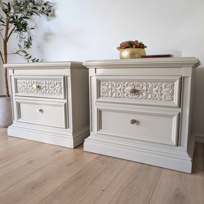 Taupe Nightstands, Set of 2 | Retrodern, Longwood FL