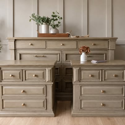 Large Solid Wood Dresser + 2 Oversized Nightstands - 3pc Bedroom Set | Retrodern, Longwood FL