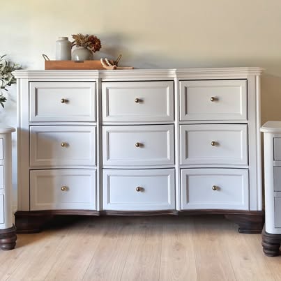 Oversize Solid Wood Dresser + Lexington Nightstand Set, Modern Cottage 27' Trend | Retrodern, Longwood FL