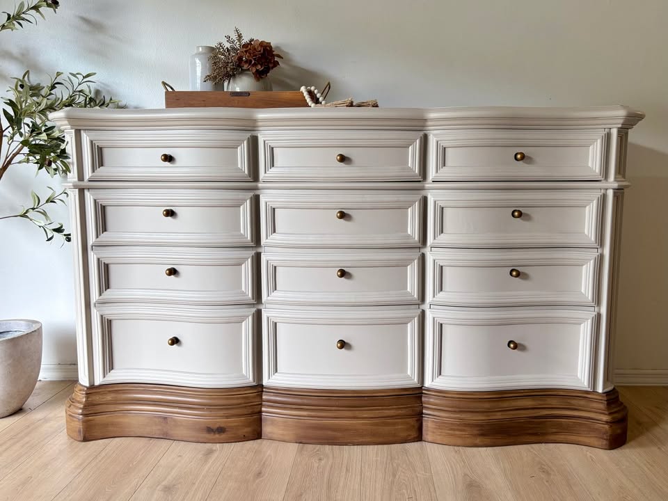 Oversized Neutral Taupe Dresser – 70" Wide – Entry Console, Office Credenza, or Statement Buffet